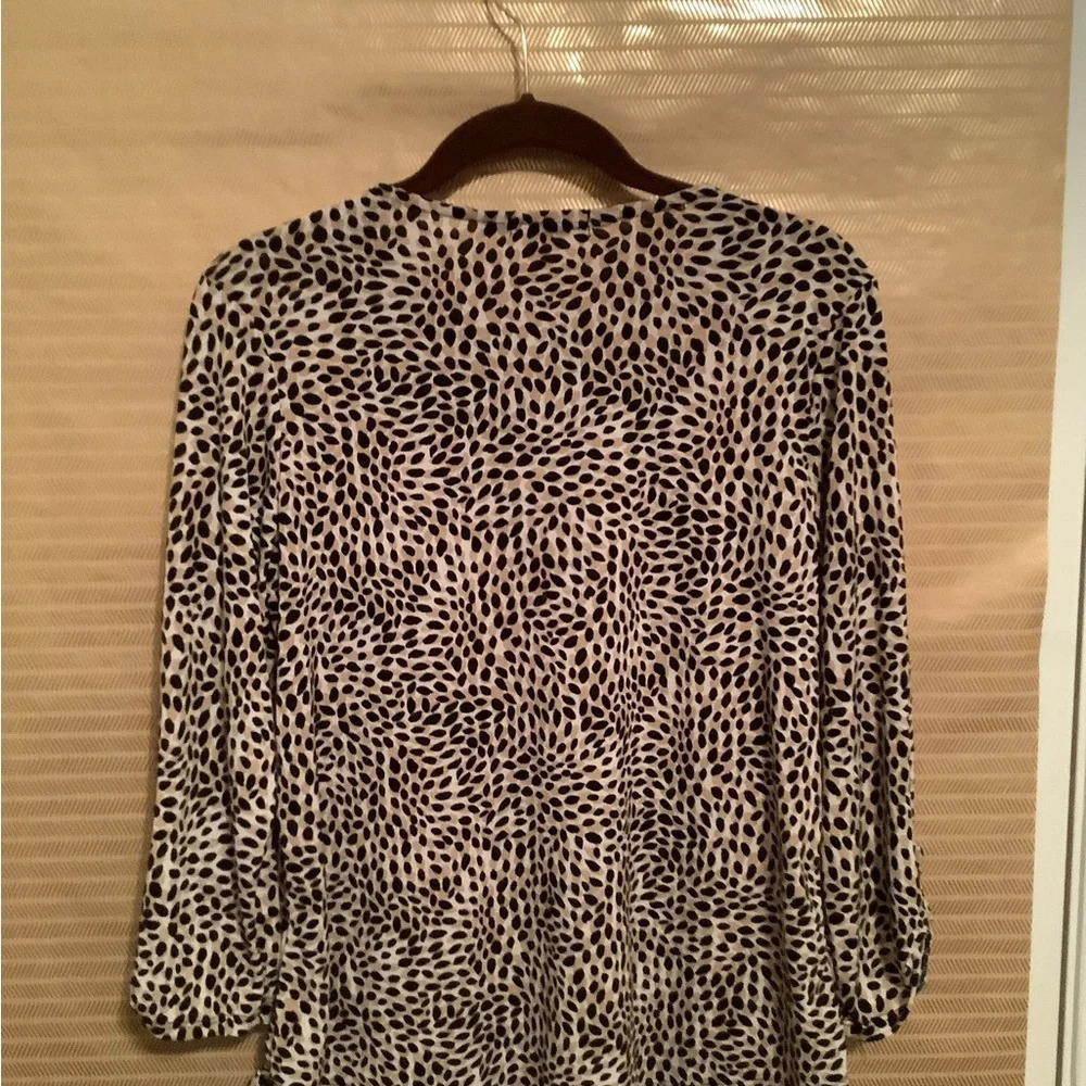 CURE~LEOPARD PRINT BLOUSE~ M - Picture 2 of 4